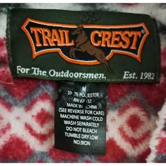 Trail Crest Robe Womens Fleece Full Length Hooded Belt Southwest Aztec Pockets M - Picture 4 of 8